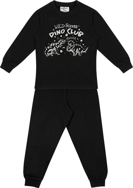 Fun2Wear - Pyjama Dino Club - Zwart - Maat 86 -