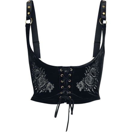 Killstar - Gothic Korset - Nocturne Nights - A Devil'S Rose Underbust Corset - XS tot 4XL - voor Vrouwen - zwart