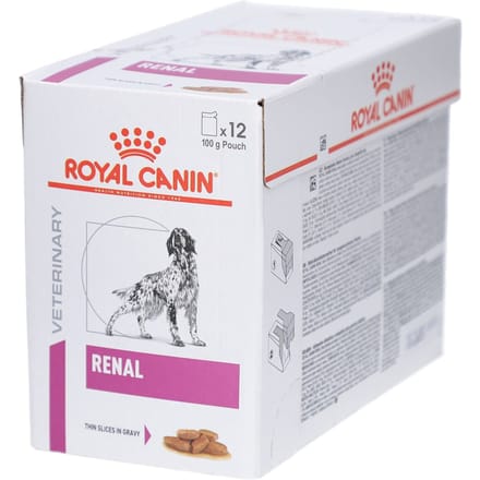24x100g Royal Canin Veterinary Canine Renal in saus natvoer voor honden