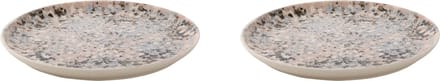 Palmer - Bord - Confetti - 21,5 cm - Roze - Stoneware - Bordenset - 2 stuks