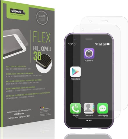 dipos FLEX – 2x Matte Screenprotector geschikt voor XUMIUZIY Mini Smartphone 3.0 | Volledige Schermbescherming | Case-Friendly