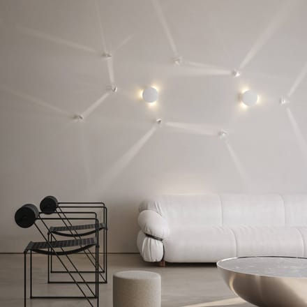 Karman LED wandlamp RAINBOW, wit, Ø 18 cm, kunststof