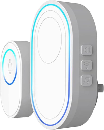 Draadloze Deurbel - Alarm Systeem - Entree Melding - Direct Gebruiksklaar - 13cm Lengte - Wit