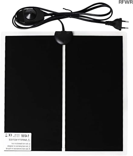 RFWR® Waterdichte verwarmingsmat voor terrarium - Instelbare temperatuur, 28 x 28 cm