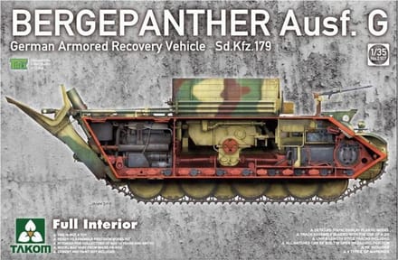 Takom Modelbouwpakket Militaire voertuigen - 2107 Bergepanther Ausf. G w/Full Interior Plastic - 1:35 - Modelbouw