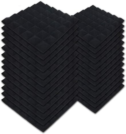 24 Stuks Akoestische Schuimtegels - Geluidsisolatie Panelen voor Studio & Thuis - Pyramide Vorm - 30x30cm