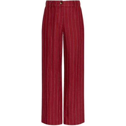 wide fit linnenbroek met viscose model 'Claritte'