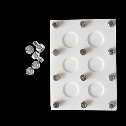 PTFE Vorm - 6 Putjes Schimmel - Laboratorium Werk - Variabele Brondiameters - 16-20 mm Diameter