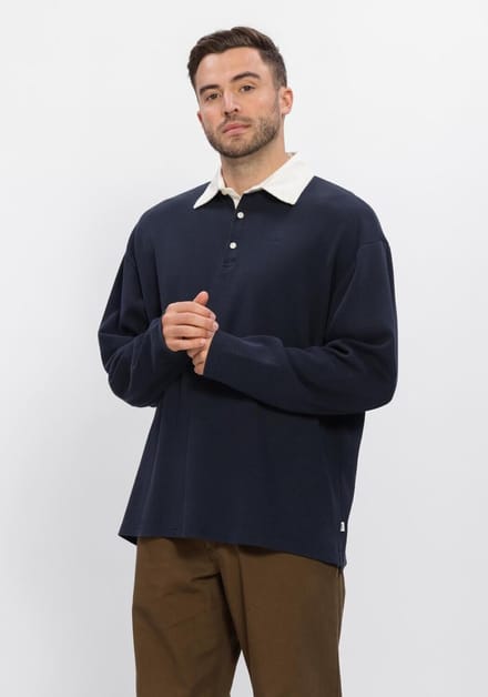 Forét Match Rugby Structured Sweatshirt Heren - Polo shirt - Donkerblauw - Maat L