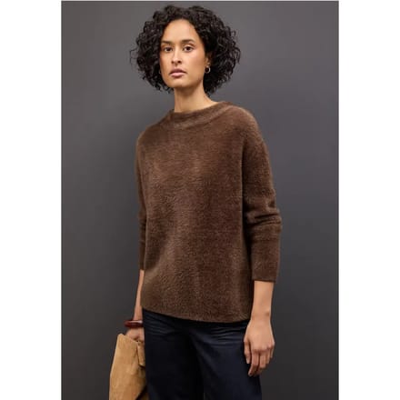 Street one - Dames pull - Maat S - Vrouwen - Bruin - polyamide