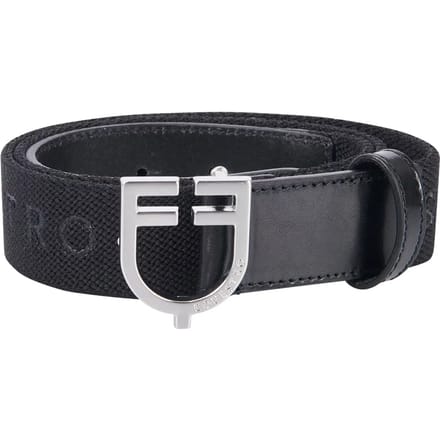 Leren riem met elastiek en lettering voor dames Equestro