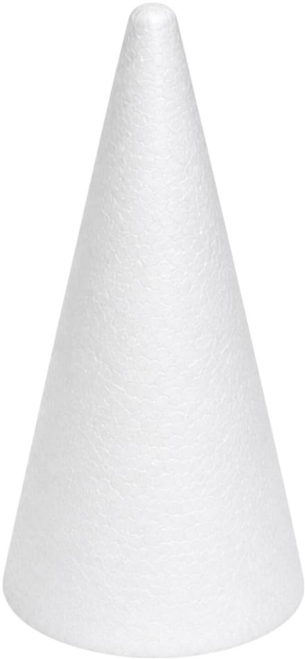 Piepschuim vormen - kegel - 1x - H26 x D12,5 cm - styropor hobby / DIY vorm - basis knutselfiguren