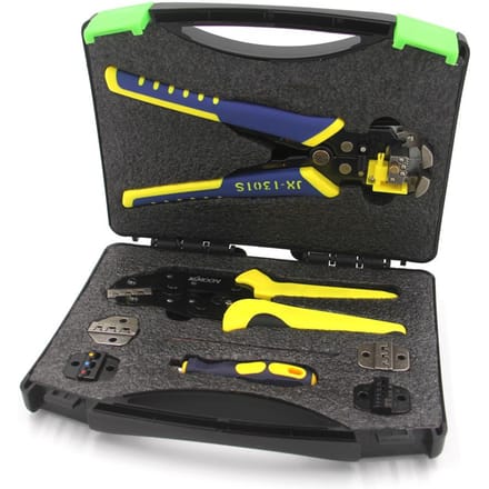 KKmoon Professionele Draadkrimptang Multifunctionele Engineering Ratelklemtang veelkleurig