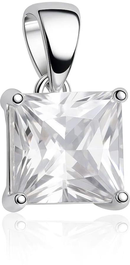 Zilveren prinses hanger met zirkonia – echt zilver - 8mm