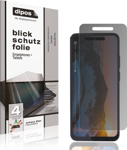 dipos – Matte Privacy Screenprotector geschikt voor Condor Nova 80 Pro | Anti-Spy Beschermfolie