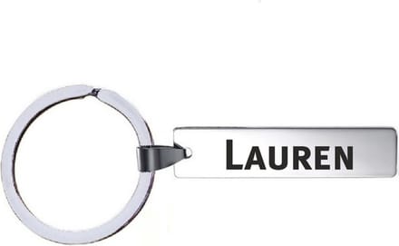 Sleutelhanger Met Naam - Lauren - RVS