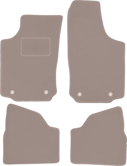 Beige veloursmatten voor: Opel Corsa C hatchback (2000-2006)