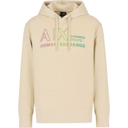 Armani Exchange Heren-hoodie met 'Summer Beats'-logo in kleurverloop (Beige)