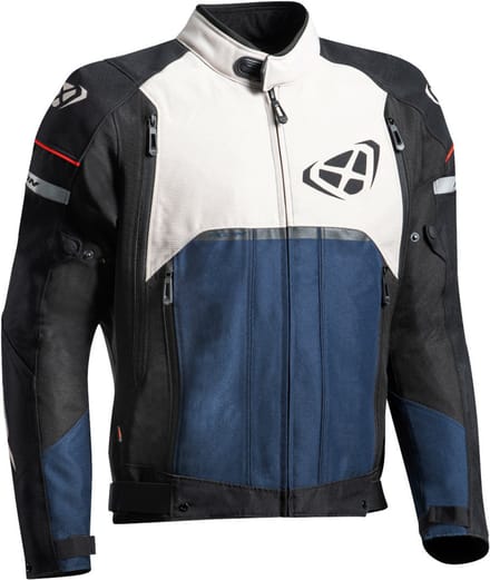 Ixon Allroad Grege Marineblauw Zwart Textiele Motorjas - Jas