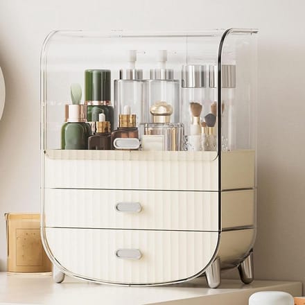 Cosmetica Organizer - Make-up Opberger - Bureau Opruimen - Met Laden - 41x33x22 cm - Wit
