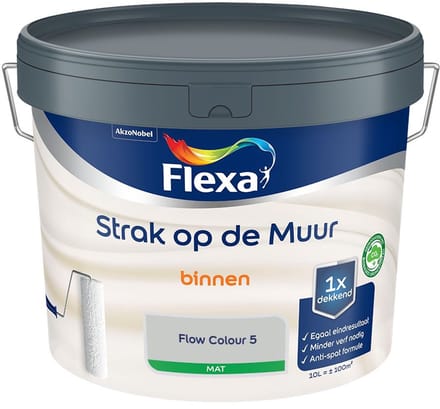 Flexa - Strak Op De Muur Binnen Mat - Flow Colour 5 - Mengverf - 10 L