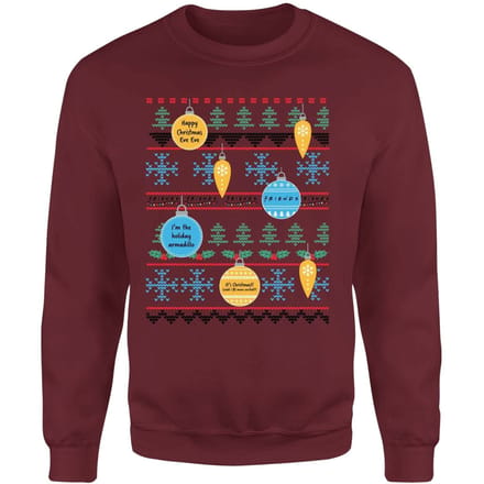 Friends Baubles Sweatshirt - Burgundy - S