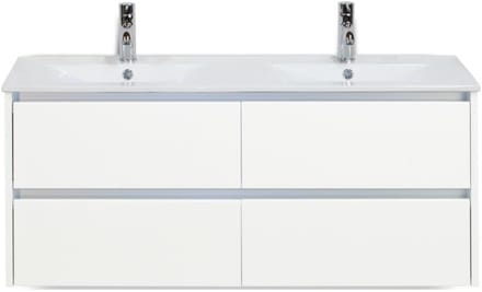 Dante Badmeubelset 120 cm - Wit Hoogglans - Keramische Wastafel Wit Enjoy