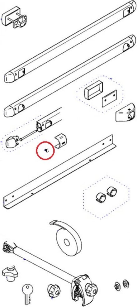 Thule Mounting Rail Screw Nail 10st.