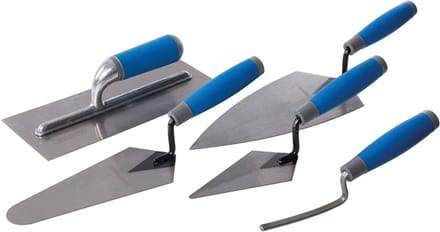 Silverline Complete troffel set - soft-grip handvaten - 5-delig