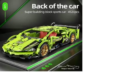 groene raceauto bouwset – 452 stuks