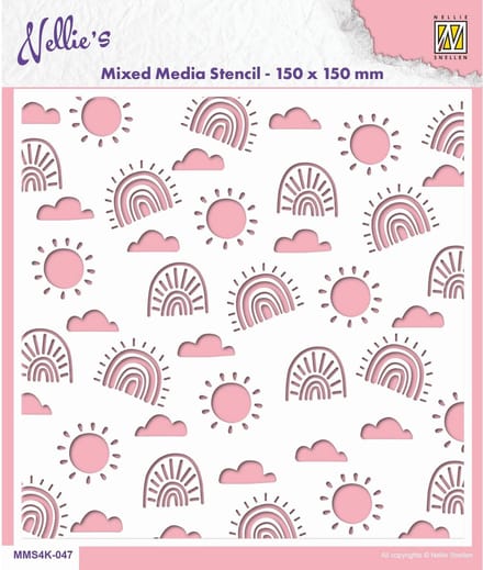 Nellie Snellen Stencil Rainbows