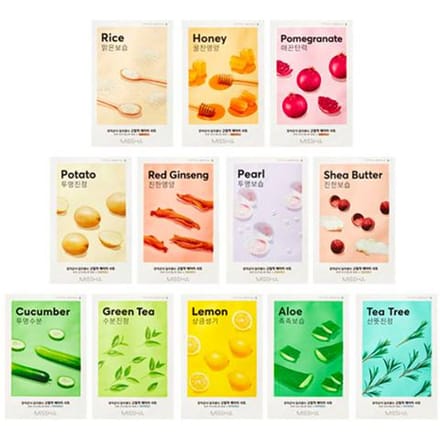 MISSHA Airy Fit Sheet Mask 19g * 12 Types [set] beige