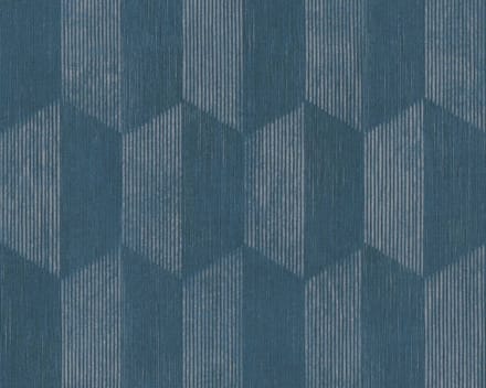 3D DESIGN BEHANG | Grafisch - blauw zilver - A.S. Création Geo Effect