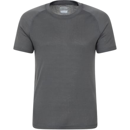 Mountain Warehouse Heren Talus Ronde Hals Thermo Top met Korte Mouwen (Houtskool)