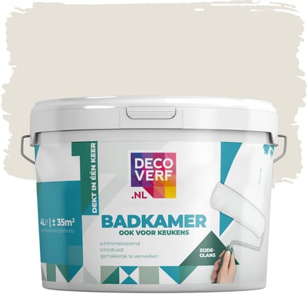 Decoverf badkamerverf beigegrijs, 4L