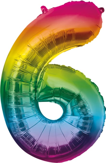 Foil Balloon 86 cm- no.6 Rainbow