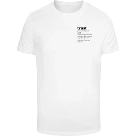 Mister Tee - Trust Definition Heren Tshirt - L - Wit
