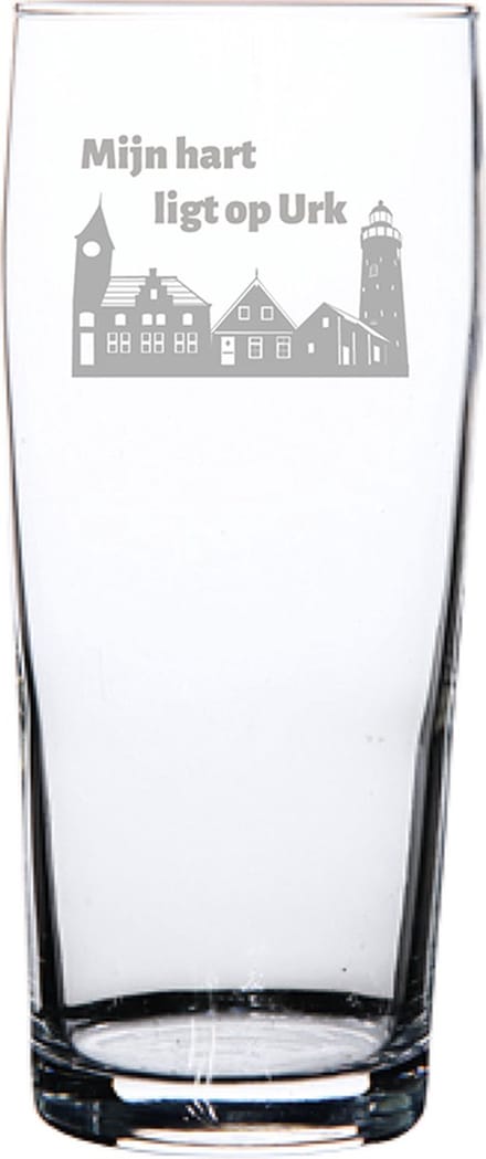 Gegraveerde bierfluitje 19cl Urk