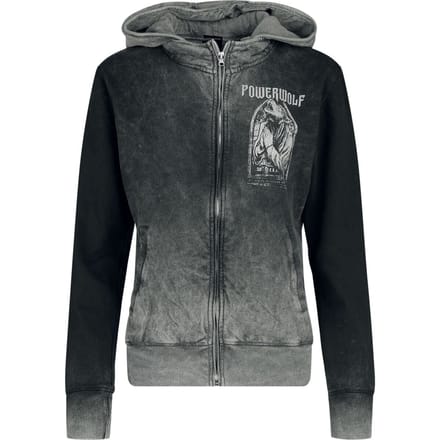 Powerwolf Vest met capuchon - Lupus dei - S tot XXL - voor Vrouwen - grijs