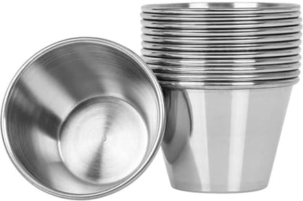 Stainless Steel Flan Mold Set of 12 - 8cm Pudding Molds for Baking