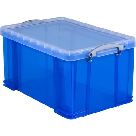 Opbergbox Really Useful 48 liter 600x400x315mm transparant blauw