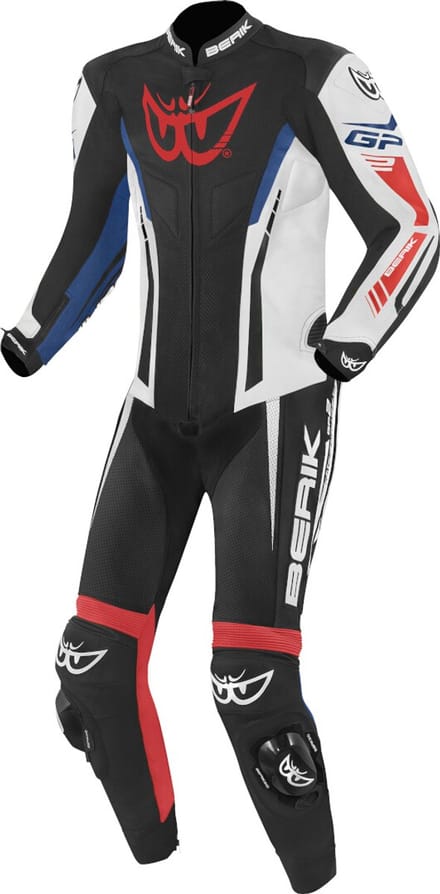 Berik Monza Zwart Wit Rood Blauw 1-Delig Motorpak - Racepak