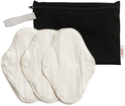 ImseVimse wasbare inlegkruisjes met wetbag - wit - 3 stuks