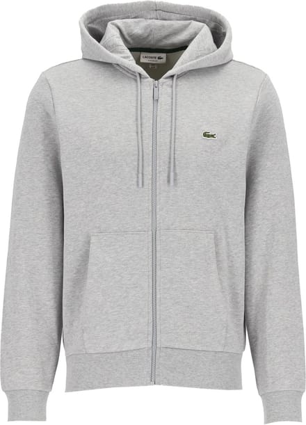 Lacoste heren hoodie sweatsvest - lichtgrijs melange