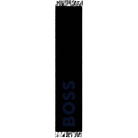 BOSS sjaal Rikard Knitted Scarf 35X180 Black zwart