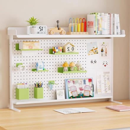 Pegboard Bureau Organizer - Opbergrek Display - Bureau Organiseren - Vrije Combinatie - 55 x 43.5 cm - Zwart