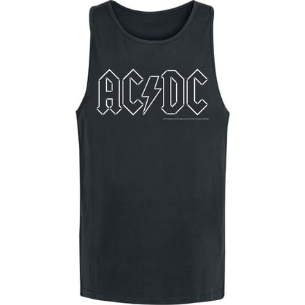 AC/DC Tanktop - Black Logo - S tot L - voor Mannen - zwart