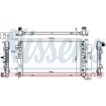 Radiator, motorkoeling NISSENS 627062