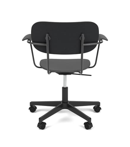 Audo Co Task Chair met armleuningen - zwart eiken - zwart aluminium