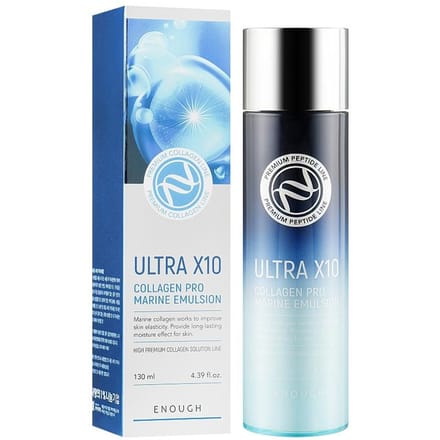 ENOUGH Ultra X10 Collagen Pro Marine Emulsie 130ml +WILLEKEURIG CADEAU blue